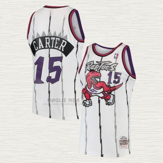 Maglia Vince Carter NO 15 Toronto Raptors Mitchell & Ness 1998-99 Bianco