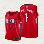 Maglia Zion Williamson NO 1 Bambino New Orleans Pelicans Statement 2019-20 Rosso