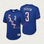 Maglia Allen Iverson NO 3 All Star 2009 Manica Corta Blu