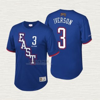 Maglia Allen Iverson NO 3 All Star 2009 Manica Corta Blu