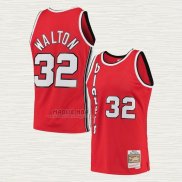 Maglia Bill Walton NO 32 Portland Trail Blazers Mitchell & Ness 1976-77 Rosso