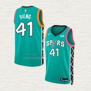 Maglia Gorgui Dieng NO 41 San Antonio Spurs Citta 2022-23 Verde