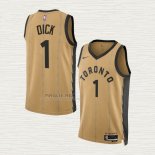 Maglia Gradey Dick NO 1 Toronto Raptors Citta 2023-24 Or