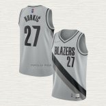 Maglia Jusuf Nurkic NO 27 Portland Trail Blazers Earned 2020-21 Grigio