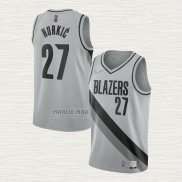 Maglia Jusuf Nurkic NO 27 Portland Trail Blazers Earned 2020-21 Grigio