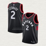 Maglia Kawhi Leonard NO 2 Toronto Raptors Statement 2018 Nero