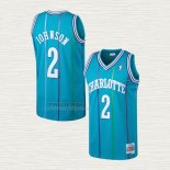 Maglia Larry Johnson NO 2 Charlotte Hornets Hardwood Classics 1992-93 Verde