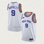 Maglia RJ Barrett NO 9 New York Knicks 75th Anniversary Bianco