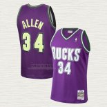 Maglia Ray Allen NO 34 Milwaukee Bucks Mitchell & Ness 2000-01 Viola