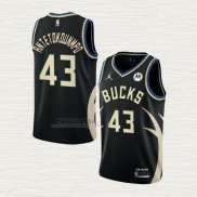 Maglia Thanasis Antetokounmpo NO 43 Milwaukee Bucks Statement 2022-23 Nero