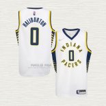 Maglia Tyrese Haliburton NO 0 Bambino Indiana Pacers Association 2022-23 Bianco