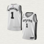 Maglia Victor Wembanyama NO 1 Bambino San Antonio Spurs Association 2022-23 Bianco