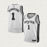 Maglia Victor Wembanyama NO 1 Bambino San Antonio Spurs Association 2022-23 Bianco