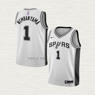 Maglia Victor Wembanyama NO 1 Bambino San Antonio Spurs Association 2022-23 Bianco