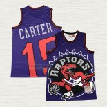 Maglia Vince Carter NO 15 Toronto Raptors Mitchell & Ness Big Face Viola