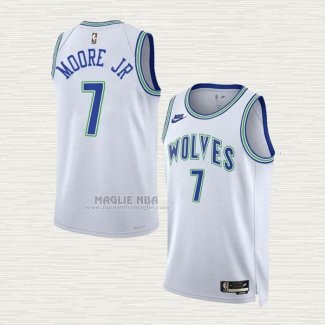 Maglia Wendell Moore JR NO 7 Minnesota Timberwolves Classic 2023-24 Bianco