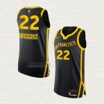 Maglia Andrew Wiggins NO 22 Golden State Warriors Citta Autentico 2023-24 Nero