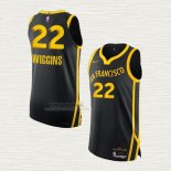 Maglia Andrew Wiggins NO 22 Golden State Warriors Citta Autentico 2023-24 Nero