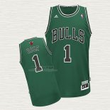 Maglia Derrick Rose NO 1 Chicago Bulls Hardwood Classics Throwback 2008-09 Verde