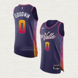 Maglia Jordan Goodwin NO 0 Phoenix Suns Citta Autentico 2023-24 Viola