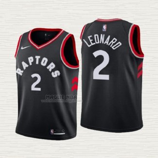 Maglia Kawhi Leonard NO 2 Bambino Toronto Raptors Statement 2018 Nero