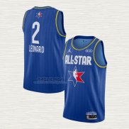 Maglia Kawhi Leonard NO 2 Los Angeles Clippers All Star 2020 Blu