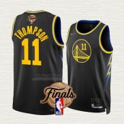 Maglia Klay Thompson NO 11 Golden State Warriors Citta 2022 NBA Finals Nero