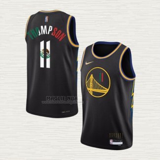 Maglia Klay Thompson NO 11 Golden State Warriors Slam Dunk Special Mexico Edition 2022 Nero
