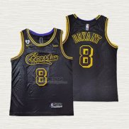 Maglia Kobe Bryant NO 8 Los Angeles Lakers Crenshaw Black Mamba Nero