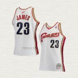 Maglia LeBron James NO 23 Bambino Cleveland Cavaliers Mitchell & Ness 2003-04 Bianco