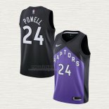 Maglia Norman Powell NO 24 Toronto Raptors Earned 2020-21 Nero Viola
