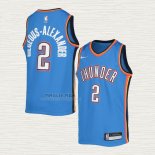 Maglia Shai Gilgeous-Alexander NO 2 Bambino Oklahoma City Thunder Icon 2021-22 Blu