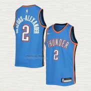 Maglia Shai Gilgeous-Alexander NO 2 Bambino Oklahoma City Thunder Icon 2021-22 Blu