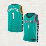Maglia Victor Wembanyama NO 1 Bambino San Antonio Spurs Citta 2022-23 Verde