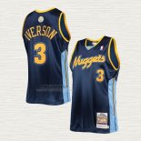 Maglia Allen Iverson NO 3 Denver Nuggets Mitchell & Ness 2006-07 Blu2
