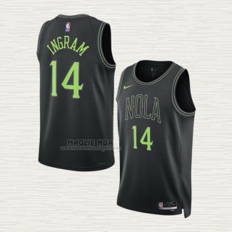 Maglia Brandon Ingram NO 14 New Orleans Pelicans Citta 2023-24 Nero