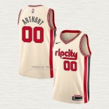 Maglia Carmelo Anthony NO 00 Portland Trail Blazers Citta 2019-20 Crema
