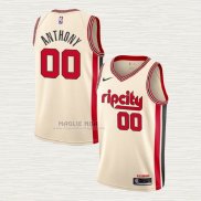 Maglia Carmelo Anthony NO 00 Portland Trail Blazers Citta 2019-20 Crema