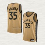 Maglia Christian Koloko NO 35 Toronto Raptors Citta 2023-24 Or