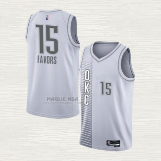 Maglia Derrick Favors NO 15 Oklahoma City Thunder Citta 2021-22 Bianco
