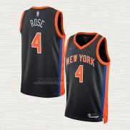 Maglia Derrick Rose NO 4 New York Knicks Citta 2022-23 Nero
