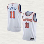 Maglia Jalen Brunson NO 11 New York Knicks Association 2022-23 Bianco