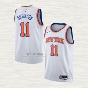 Maglia Jalen Brunson NO 11 New York Knicks Association 2022-23 Bianco