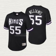 Maglia Jason Williams NO 55 Sacramento Kings Manica Corta Nero