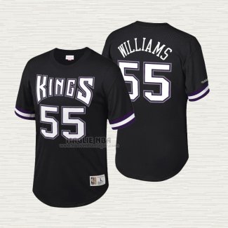 Maglia Jason Williams NO 55 Sacramento Kings Manica Corta Nero