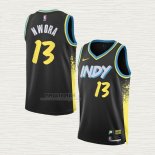 Maglia Jordan Nwora NO 13 Indiana Pacers Citta 2023-24 Nero