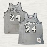 Maglia Kobe Bryant NO 24 Los Angeles Lakers Mitchell & Ness 1996-97 Grigio