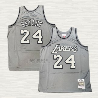 Maglia Kobe Bryant NO 24 Los Angeles Lakers Mitchell & Ness 1996-97 Grigio