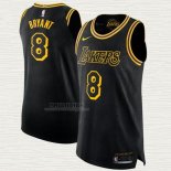 Maglia Kobe Bryant NO 8 Los Angeles Lakers Black Mamba Autentico Nero