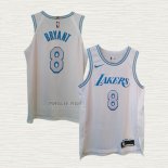 Maglia Kobe Bryant NO 8 Los Angeles Lakers Citta Autentico 2020-21 Bianco